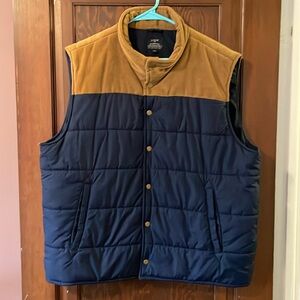 JCrew quilted vest XL